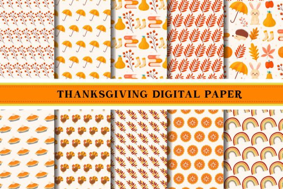 Download Thanksgiving Digital Paper Pattern - Thanksgiving digital paper Collection