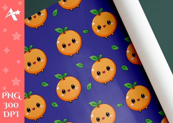 Download Cute Kawaii Orange Pattern - Kawaii Collection