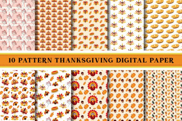 Download Thanksgiving Digital Paper Pattern - Thanksgiving digital paper Collection