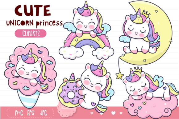 Download Cute Unicorn Princess. Kawaii Pony Baby - Kawaii Collection