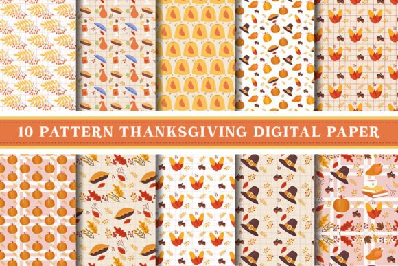 Download Thanksgiving Digital Paper Pattern - Thanksgiving digital paper Collection