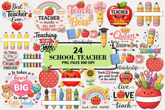 Download Kawaii School Teacher Clipart Bundle - Kawaii Collection