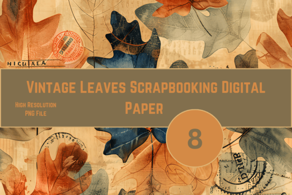Download Vintage Leaves Scrapbooking Paper - Scrapbooking Collection
