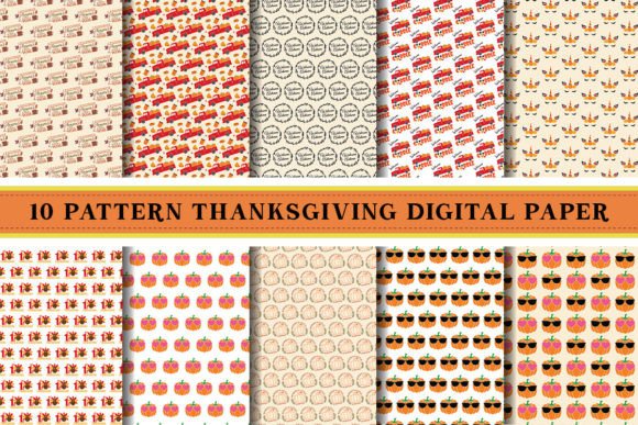 Download Thanksgiving Digital Paper Patterns - Thanksgiving digital paper Collection