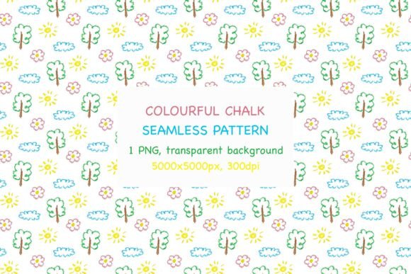 Download Kids Crayon Doodle Seamless Pattern PNG - Doodle Collection