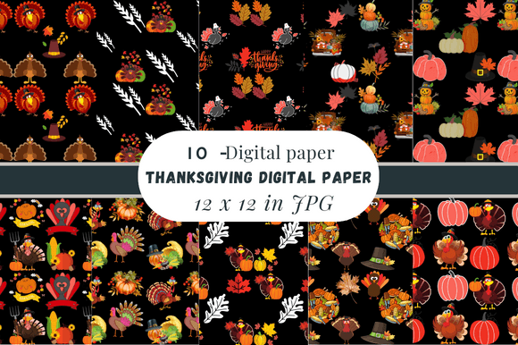 Download Happy Thanksgiving Digital Paper - Thanksgiving digital paper Collection