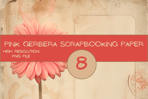 Download Pink Gerbera Scrapbooking Paper - Premium Bundle