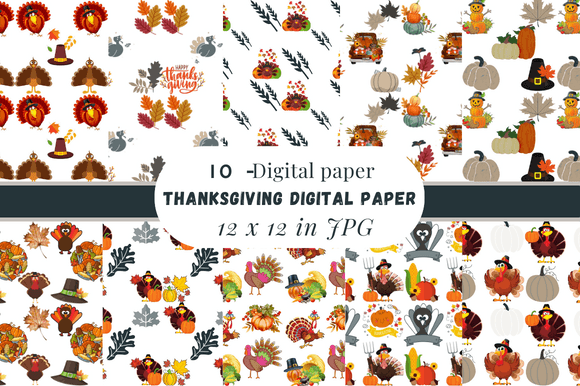 Download Happy Thanksgiving Digital Paper - Thanksgiving digital paper Collection